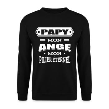PAPY MON ANGE MON PILIER ETERNEL - Sweat-shirt Unisexe - noir - Devant - Alina (178cm) & Michal (187cm)