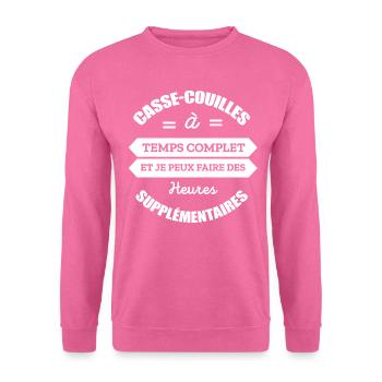 CASSE-COUILLES A TEMPS COMPLET - Sweat-shirt Unisexe - rose - Devant