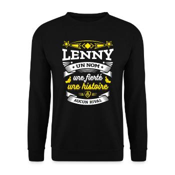 LENNY UN NOM UNE FIERTÉ AUCUN RIVAL - Sweat-shirt Unisexe - noir - Devant - Alina (178cm) & Michal (187cm)