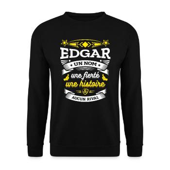 EDGAR UN NOM UNE FIERTÉ AUCUN RIVAL - Sweat-shirt Unisexe - noir - Devant - Alina (178cm) & Michal (187cm)