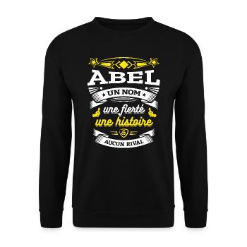ABEL UN NOM UNE FIERTÉ AUCUN RIVAL - Sweat-shirt Unisexe - noir - Devant - Alina (178cm) & Michal (187cm)