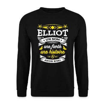 ELLIOT UN NOM UNE FIERTÉ AUCUN RIVAL - Sweat-shirt Unisexe - noir - Devant - Alina (178cm) & Michal (187cm)