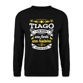 TIAGO UN NOM UNE FIERTÉ AUCUN RIVAL - Sweat-shirt Unisexe - noir - Devant - Alina (178cm) & Michal (187cm)