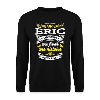 ÉRIC UN NOM UNE FIERTÉ AUCUN RIVAL - Sweat-shirt Unisexe - noir - Devant - Alina (178cm) & Michal (187cm)
