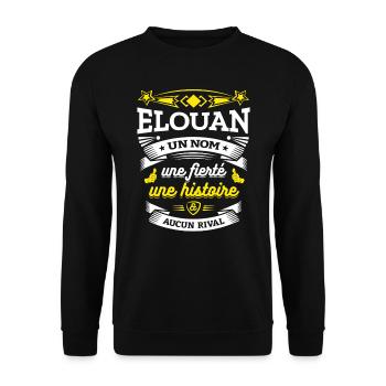ELOUAN UN NOM UNE FIERTÉ AUCUN RIVAL - Sweat-shirt Unisexe - noir - Devant - Alina (178cm) & Michal (187cm)