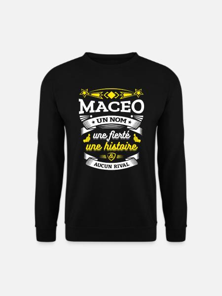 MACEO UN NOM UNE FIERTÉ AUCUN RIVAL - Sweat-shirt Unisexe - noir