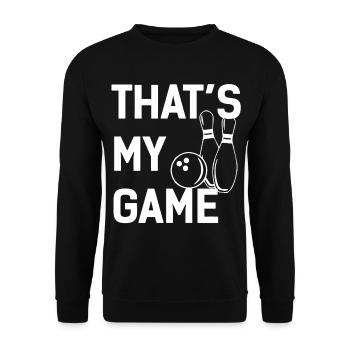 My Game Is Bowling - Unisex Sweatshirt - black - Front - Alina (178cm) & Michal (187cm)