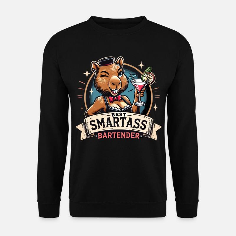 Bartender Barmaid Capybara Capy Gift - Unisex Sweatshirt - black