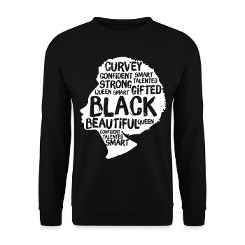Black Woman - Unisex Sweatshirt - black - Front - Alina (178cm) & Michal (187cm)