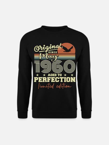 Mai 1960 | Mai 1960 Mai 1960 Geburtstagsgeschenk - Unisex Pullover - Schwarz