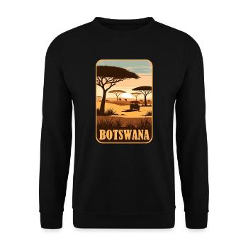 Botswana Afrique Safari - Sweat-shirt Unisexe - noir - Devant - Alina (178cm) & Michal (187cm)