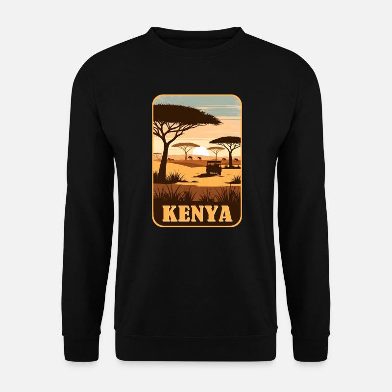 Kenia Afrika Safari - Unisex Pullover - Schwarz