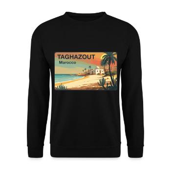 Taghazout - Sweat-shirt Unisexe - noir - Devant - Alina (178cm) & Michal (187cm)