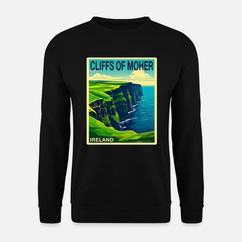 falaises de moher Irlande - Sweat-shirt Unisexe - noir
