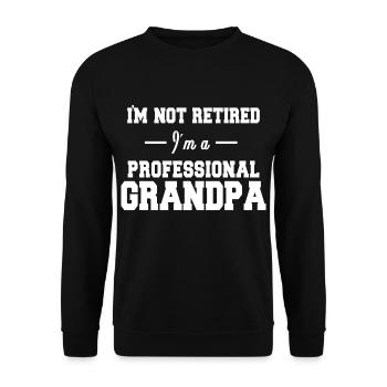 Grandpa - Unisex Sweatshirt - black - Front - Alina (178cm) & Michal (187cm)