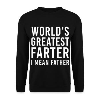 Father Father's Day Gift Funny saying Daddy joke - Unisex Sweatshirt - black - Front - Alina (178cm) & Michal (187cm)