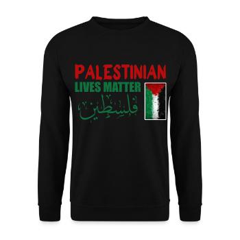 Palestinian Lives Matter - Unisex Pullover - Schwarz - Vorne - Alina (178cm) & Michal (187cm)