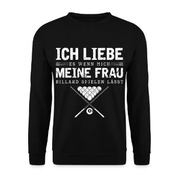 Pool Billard - Unisex Pullover - Schwarz - Vorne - Alina (178cm) & Michal (187cm)