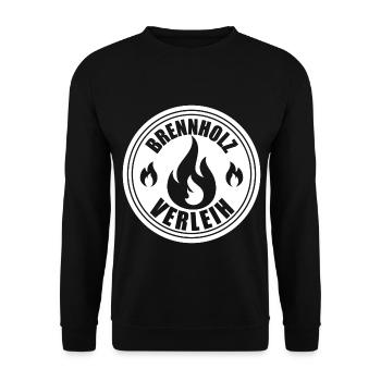 Brennholz Verleih - Unisex Pullover - Schwarz - Vorne - Alina (178cm) & Michal (187cm)