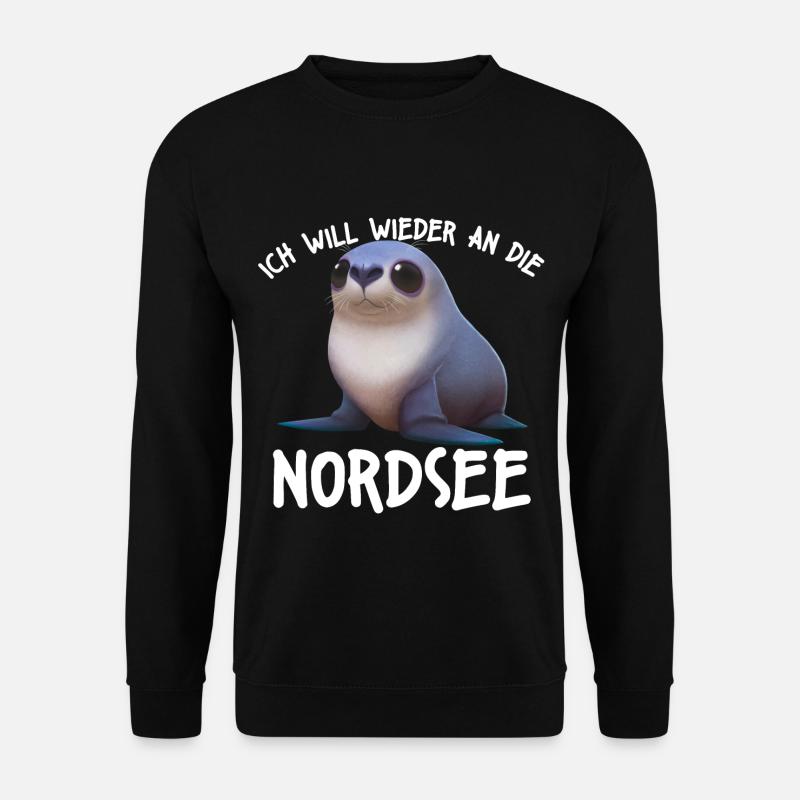 Ich will wieder an die Nordsee | Urlaub Meer - Unisex Pullover - Schwarz