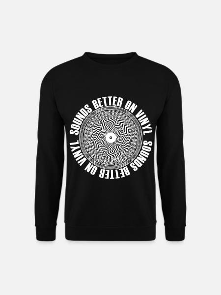 Sounds Better On Vinyl Schallplatte Retro Musik - Unisex Pullover - Schwarz