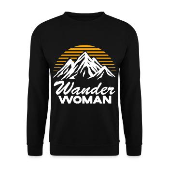 Hiking Woman Mountains Hiking Hiking Gift Woman - Unisex Sweatshirt - black - Front - Alina (178cm) & Michal (187cm)