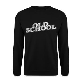 old school - Unisex Pullover - Schwarz - Vorne - Alina (178cm) & Michal (187cm)