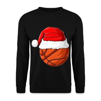 Xmas Weihnachtsmannmütze Weihnachten Basketball - Unisex Pullover - Schwarz - Vorne - Alina (178cm) & Michal (187cm)