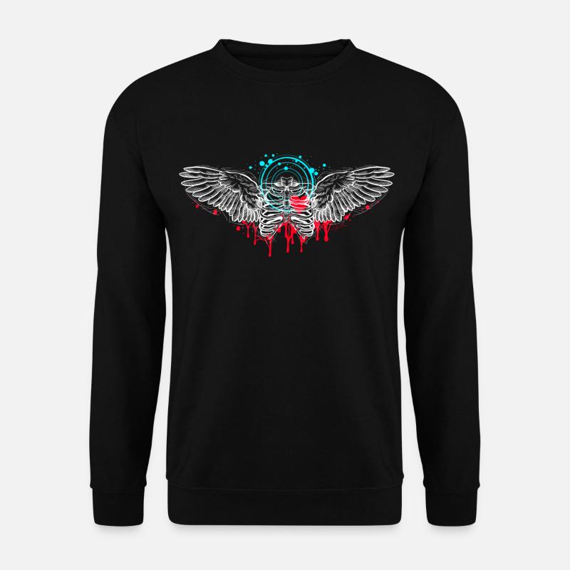 Skelett Flügel - Unisex Pullover - Schwarz