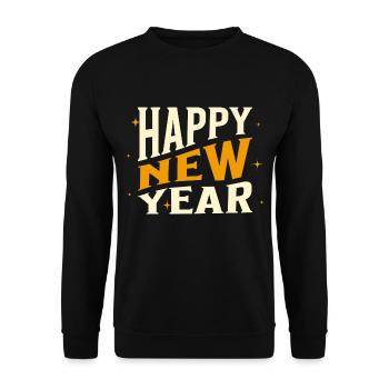 Bonne Année 2024 Réveillon du Nouvel An Célébration de la fête du Nouvel An - Sweat-shirt Unisexe - noir - Devant - Alina (178cm) & Michal (187cm)