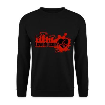 Leverkusen Fan - Unisex Pullover - Schwarz - Vorne - Alina (178cm) & Michal (187cm)