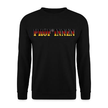 Prof - Femme professionnelle - Sweat-shirt Unisexe - noir - Devant - Alina (178cm) & Michal (187cm)