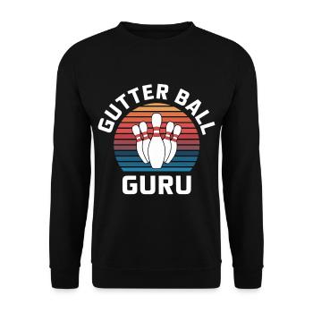 Gutter Ball Guru 15 - Unisex Pullover - Schwarz - Vorne - Alina (178cm) & Michal (187cm)