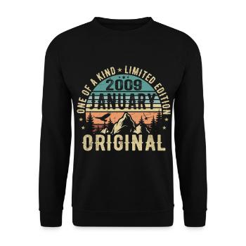 Birthday Gift January 2009 - January 2009 - Unisex Sweatshirt - black - Front - Alina (178cm) & Michal (187cm)