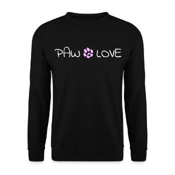 Paw Love Lover T-Shirt for Dogs Mom / Dad - Unisex Sweatshirt - black - Front - Alina (178cm) & Michal (187cm)