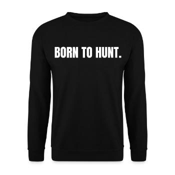 BORN TO HUNT Carnivore Outdoor Statement - Unisex Sweatshirt - black - Front - Alina (178cm) & Michal (187cm)