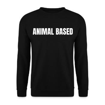 ANIMAL BASED | Carnivore | Ancestral Lifestyle - Unisex Sweatshirt - black - Front - Alina (178cm) & Michal (187cm)