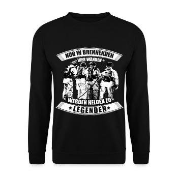 fire Department - Unisex Sweatshirt - black - Front - Alina (178cm) & Michal (187cm)