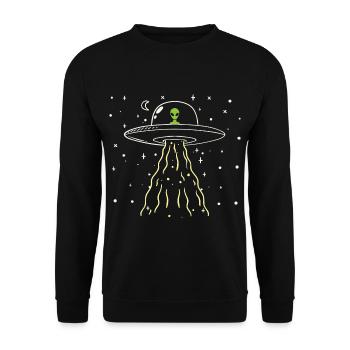 Vaisseau spatial extraterrestre - Sweat-shirt Unisexe - noir - Devant - Alina (178cm) & Michal (187cm)