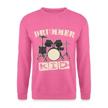Drummer Kid - Unisex Pullover - Pink - Vorne