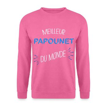 Meilleur papounet du monde - Sweat-shirt Unisexe - rose - Devant