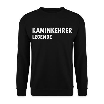 Kaminkehrer, Kaminfeger, Schornsteinfeger Meister - Unisex Pullover - Schwarz - Vorne - Alina (178cm) & Michal (187cm)