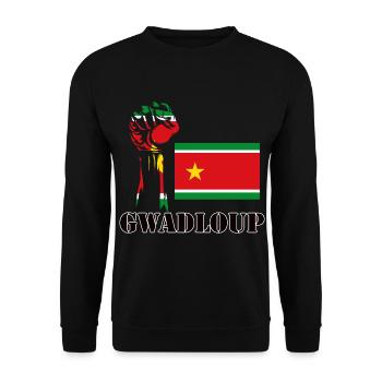 Guadeloupe révoution - Sweat-shirt Unisexe - noir - Devant - Alina (178cm) & Michal (187cm)