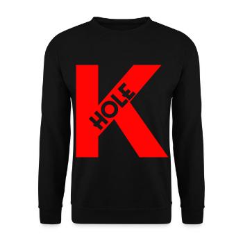 Keta K-Hole Party Goa Rave Techno Geschenk Club - Unisex Pullover - Schwarz - Vorne - Alina (178cm) & Michal (187cm)