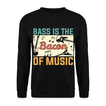 Bass Ist Der Speck Von Music Guitar Player - Unisex Pullover - Schwarz - Vorne - Alina (178cm) & Michal (187cm)