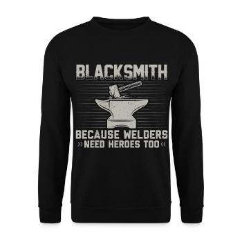 Blacksmith - Unisex Sweatshirt - black - Front - Alina (178cm) & Michal (187cm)