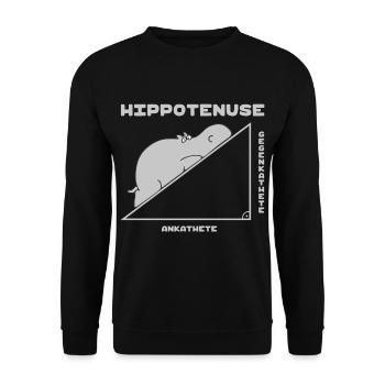 Hippotenuse (Hippo and Pythagoras Edition) - Unisex Sweatshirt - black - Front - Alina (178cm) & Michal (187cm)