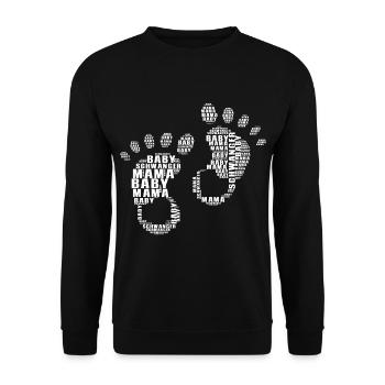 Pregnant Baby Mother Infant T-Shirt Mom - Unisex Sweatshirt - black - Front - Alina (178cm) & Michal (187cm)
