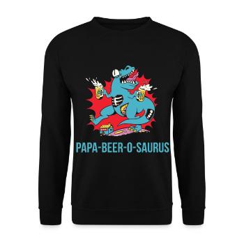 Cadeau de fête des pères pour papa pour la fête des hommes - Sweat-shirt Unisexe - noir - Devant - Alina (178cm) & Michal (187cm)