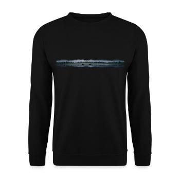 Tree by the Lake Lake Tree - Unisex Sweatshirt - black - Front - Alina (178cm) & Michal (187cm)
